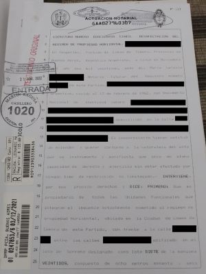 Escritura de Desafectación