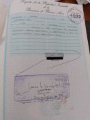 Sello de inscripción de escritura de desafectación de PH.