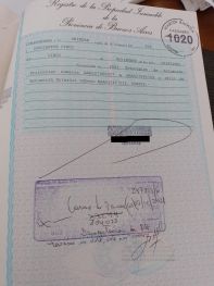 Sello de inscripción de escritura de desafectación de PH.